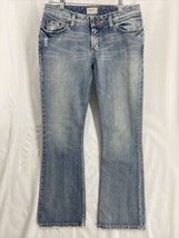 BKE Women&#39;s Denim Jeans Size 30x30.5 Blue Bootcut Distressed Faded Wear - £18.93 GBP