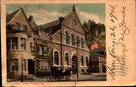 Portland, Maine ME - The Public Library - 1906 UDB Postcard - BK67 - £4.68 GBP