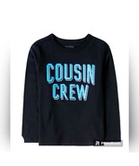"Cousin Crew" Children's Place, Long  Sleeve, Black w/Blue Lettering, NWT - $9.90
