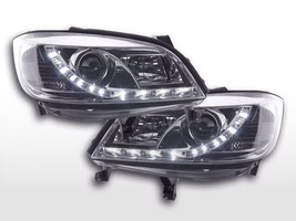 FK LED DRL Lightbar Headlights Halo Projector Opel Zafira A 99-04 Chrome VXR LHD - £277.64 GBP