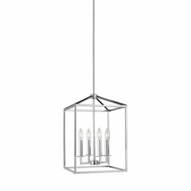 Perryton Small 12.25 in. 4-Light Chrome Modern Transitional Candlestick Pendant - £151.17 GBP