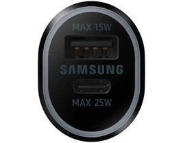 Samsung Super Fast Charging Car Charger Duo 25W – Black - $24.74