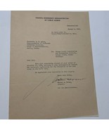 Federal Emergency Administration Of Public Works letter 1935 Walter Koons - £35.27 GBP