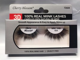 CHERRY BLOSSOM 3D 100% REAL MINK LASHES #72604 CRUELTY FREE VERY LIGHT R... - £2.36 GBP