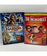 Narnia Prince Caspian &amp; The Incredibles DVD Movies - $156.14 MXN