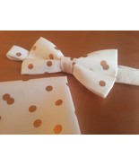 ROSE GOLD POLKA Dot Bowtie, tie or pocket square- Boy, Men, Big and Tall... - €9,98 EUR