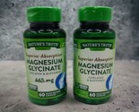 2x Magnesium Glycinate 60 Capsules Each 665mg Chelated Buffered EXP 7/26 - £23.42 GBP