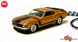 RAR KEYCHAIN 1970 GOLD FORD MUSTANG BOSS 302 FASTBACK ❤️GREAT GIFT❤️ - £57.15 GBP