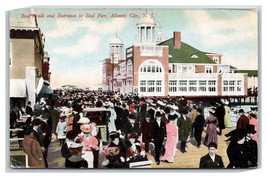Steel Pier and Boardwalk Atlantic City New Jersey NJ 1909 Postcard P23 - £3.05 GBP