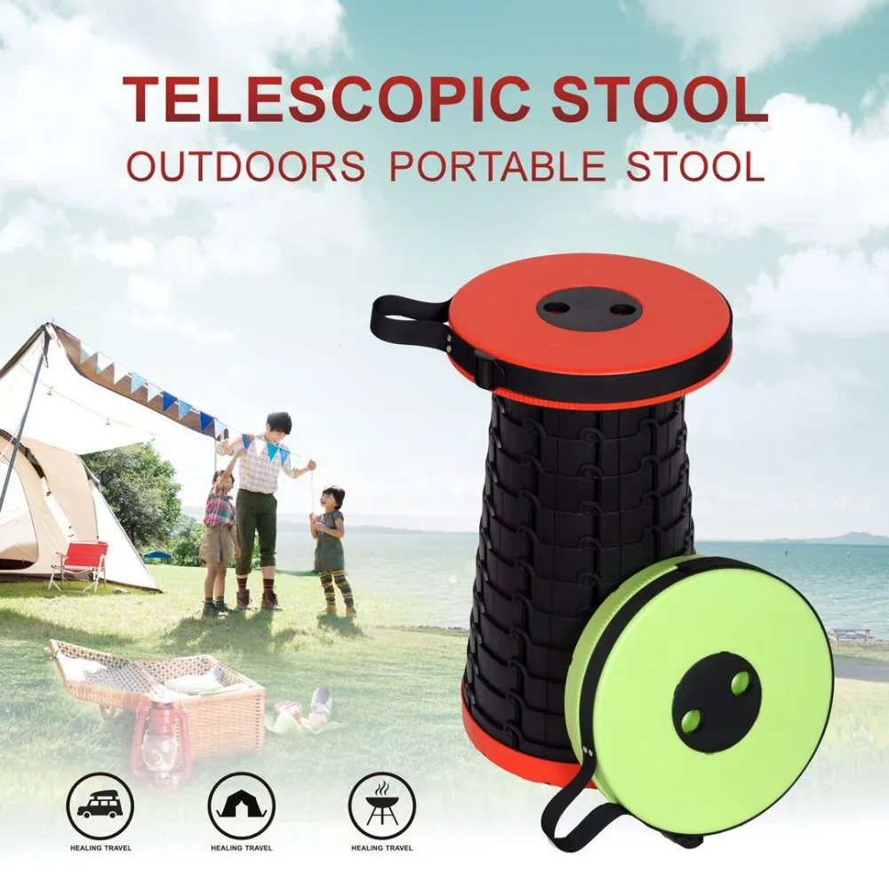 Retractable Stool Portable Camping Foldable Chair Telescopic Folding Stools - £27.00 GBP+
