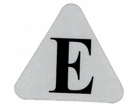 Fire Department Exterior &quot;E&quot; Highly Reflective Helmet Decal - 2&quot; Triangle - £2.92 GBP