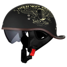 (Black Graffiti, Large) Hat Motorcycle Half Helmet, Retro Street Adult M... - $175.97
