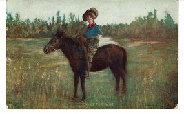 vintage 1907 woman on horse Looking for game Postcard - £7.78 GBP