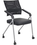 Boss Office Products Training Chair With Pewter Frame in Black - $194.04