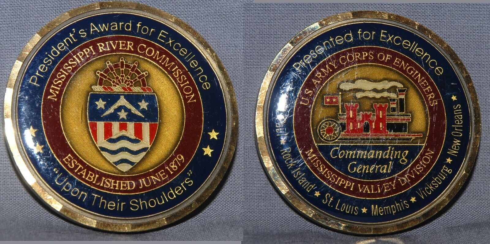 Primary image for BIG ARMY ENGINEERS MISSISSIPPI VALLEY COMMANDING GENERAL & PRESIDENTS AWARD COIN