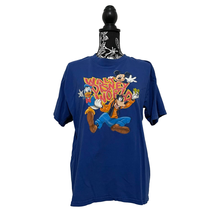 Walt Disney World Kids T-Shirt Blue Mickey Mouse Goofy Donald Duck Youth Size XL - £11.56 GBP
