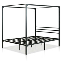 Sturdy Queen Size Modern Black Metal Canopy Bed Frame With Four Posts, S... - $4,877.35 MXN Sturdy Queen Size Modern Black Metal Canopy Bed Frame With Four Posts, S... - $4,877.35 MXN