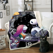The Nightmare Before Christmas Warm Fluffy Sherpa Blankets, Many Styles - £39.95 GBP