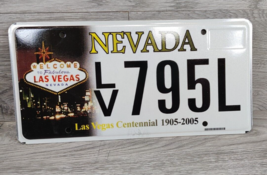 NEVADA LICENSE PLATE LAS VEGAS CENTENNIAL LV795L 1905-2005 - £17.12 GBP