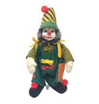 Vintage Standing Clown Doll Porcelain Face Bendable Arms RF Collection 10&quot; - $14.99