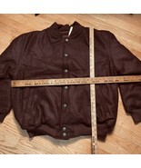 NEW Vintage Wool Blend Jacket Men XL REGAL WEAR Coat Dark Brown Felt - £63.22 GBP
