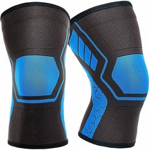 Knee Brace Support Compression Sleeves for Running, Pain Relief, Injury LARGE  - £11.86 GBP
