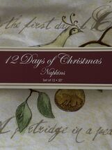 12 Days Of Christmas Dinner Napkins 20" 100% Cotton Unbranded Multicolor... - $49.22