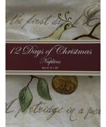 12 Days Of Christmas Dinner Napkins 20" 100% Cotton Unbranded Multicolor... - $46.27
