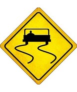 Slippery When Wet Novelty Metal Crossing Sign - £21.54 GBP