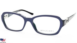 New Bvlgari 4071-B 5201 Top Blue On Black Eyeglasses Glasses 53-16-135mm Italy - £138.76 GBP