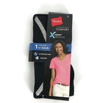 Hanes Womens T Shirt Comfort X-Temp Tagless V-neck Black Athletic Shirt M/L/XL - £9.59 GBP