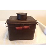 Antique Coal Miner Railroad Metal Lunch Pail Metal Tray Cup 4 Piece ~ NICE - $895.14 MXN