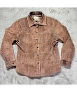 Vintage AMI Brown Suede Jacket Women’s Medium Lined L/S Button Front - $42.38 CAD