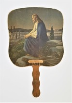 vintage HAGAR clothing STORE lancaster pa HAND FAN Jesus - £37.50 GBP