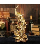 Resin Phoenix Figurine Pure Golden Bird of Wonder Statue Animal Sculptur... - £66.76 GBP