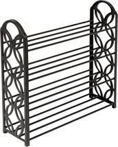 Shoe Rack Sho-09597 Black By Honey-Can-Do, 4 Tier Butterfly. - $30.99