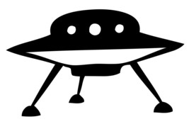 UFO SPACESHIP Vinyl Decal Sticker - Unidentified Flying Saucer Object Alien ET  - £3.94 GBP+