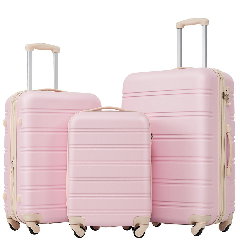 3-Piece Hardside Spinner Luggage Set w/TSA Lock - $186.99