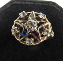 Vintage 10K Yellow Gold Masonic Order of Eastern Star Ring Sz 6.5 Ladies... - $277.19