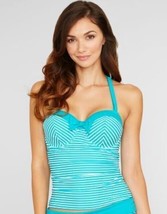 Freya Blue and White stripe Tankini Top Underwire Size 34DD - £20.42 GBP