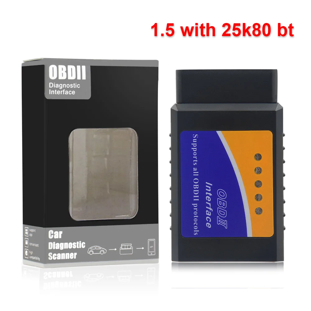 Elm327 Bluetooth OBD2 V1.5 Elm 327 V 1.5 OBD 2 Car Diagnostic-Tool Scann... - £50.57 GBP