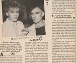 Duran Duran teen magazine magazine pinup clipping secrets Bop 2 page Tee... - $2.50