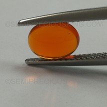 Natural Mexican Fire Opal Oval Cabochon 9X7mm Flame Orange Color VVS Clarity Loo - £227.25 GBP