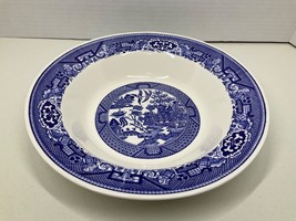 Vintage Blue Willow By Royal Serring,Ohio Serving Vegtable 9&quot; Bowl - £13.12 GBP