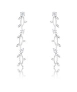 Precious Stars Silvertone Cubic Zirconia Dangling Vine Earrings - $37.91 CAD