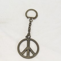 Peace Sign Round Keychain Key Ring 1.6 Inches in Diameter - £14.53 GBP