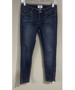 Paige Verdugo Ankle Women Blue Cotton Blend 5-Pocket Straight Jeans Size 28 - £14.20 GBP