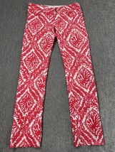 Lilly Pulitzer Jeans Womens 8 Pink White Worth Straight Coral Reed Pants... - $29.69