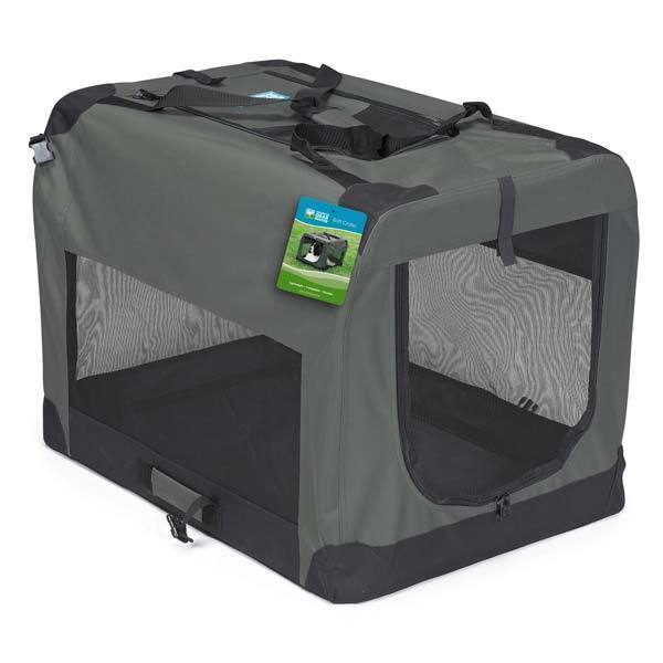 Soft Sided Dog Crates Charcoal Grey Collapsible Travel Mesh Window Panels - $69.19 - $197.89