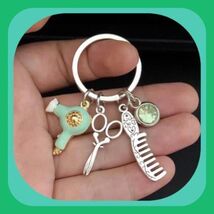 Brand New Stylist Hairdresser Beauty GREEN With Jewel  Keychain. - $8.00